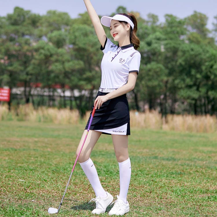 Mサイズ】送料無料！SSVGOLF レディース 斜め切り替えストレート