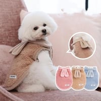 【すぐにお届け】ペット服 もこもこベスト 耳付き チョッキ ボアベスト トップス ドッグウェア 犬服 ペットウェア おしゃれ 安い 小型犬 中型犬