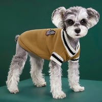 【すぐにお届け】ペット服 スクールニット チルデンニット レタードセーター ドッグウェア 犬服 おしゃれ かわいい 安い 秋 冬 カジュアル