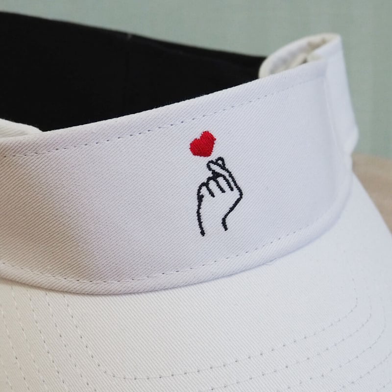 サンバイザー ホワイト CCロゴ 刺繍 サンバイザー ホワイト CCロゴ 刺繍