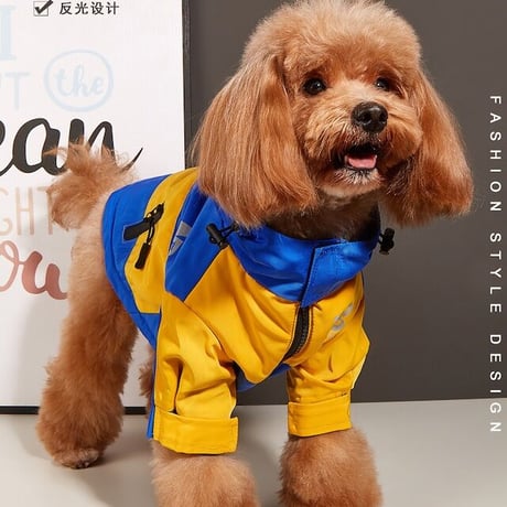 小型犬 中型犬 犬服 レインウェア ペットレインコート 雨具 ペットウェア ドッグウェア 散歩 梅雨 バイカラー