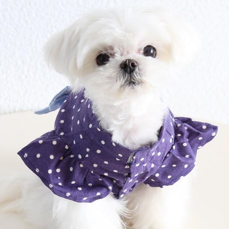 犬服 ドッグウェア フレア袖ドット柄レトロ浴衣 和服 ペット服 犬 おしゃれ かわいい 安い 小型犬 中型犬 大型犬 トイプードル シーズー マルチーズ