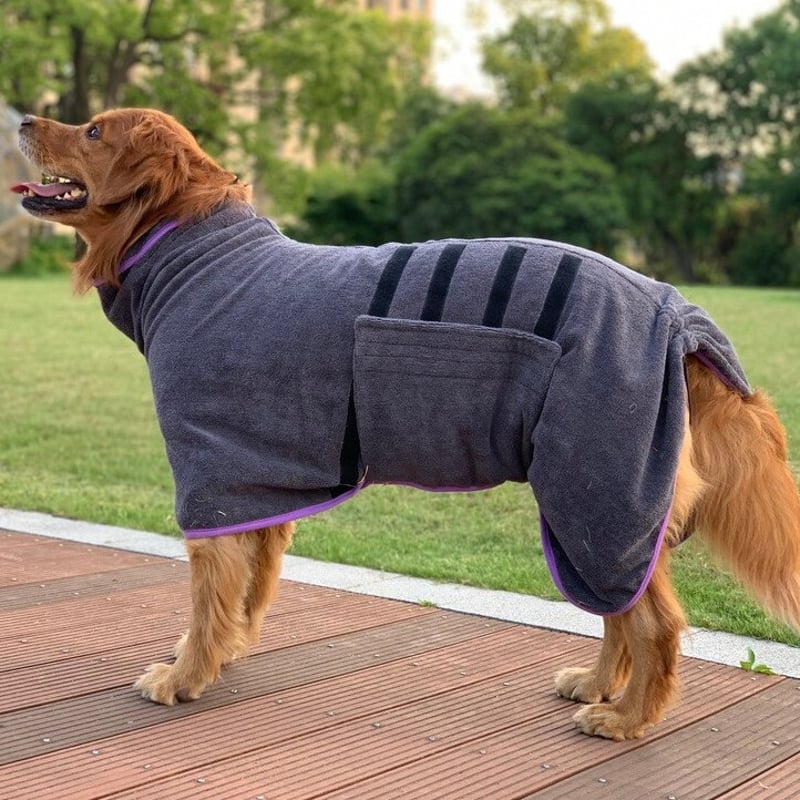 Lサイズ【予約販売】バスローブ バスタオル ドライ タオル 犬用