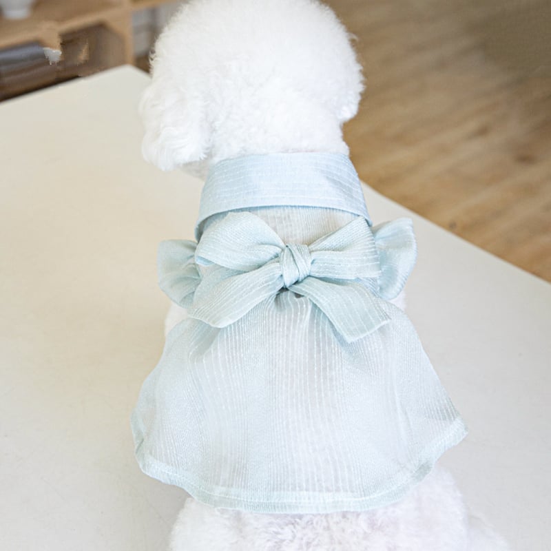 ペットウェア チュールオーガンジーフリルワンピース 犬服