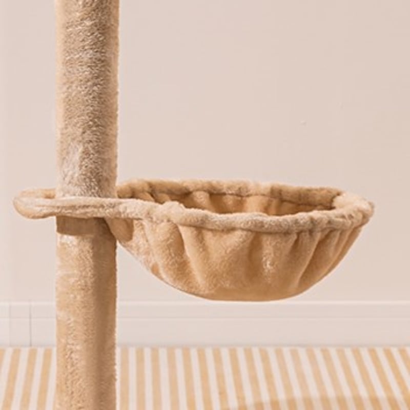キャットタワー　据え置き型キャットタワー　猫用品　ベージュ　大型 楽天市場】キャットタワー 高さ155cm 1.5m おしゃれ 据え置き 猫