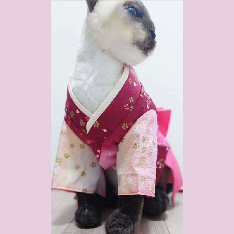 oo猫Sサイズoo 着物 袴 猫服 和服 和装 小型犬 ドレス キャット