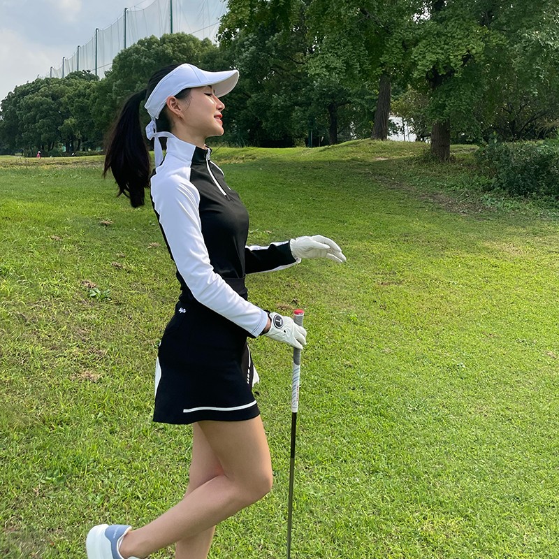 Malbon ゴルフウェア上下セット 軽量トップス＆プリーツスカート Malbon ゴルフウェア上下セット 軽量トップス＆プリーツスカート