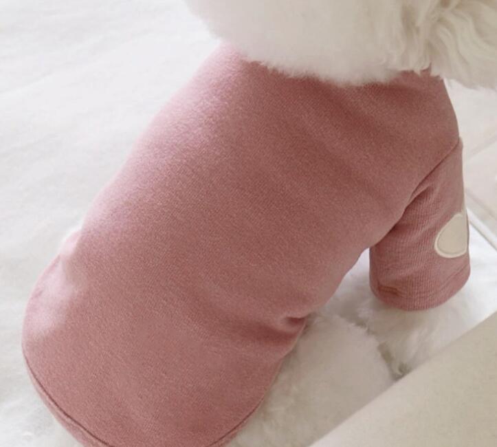 ペット服 ハートパッチ付きフリース ニット ドッグウェア 犬服 