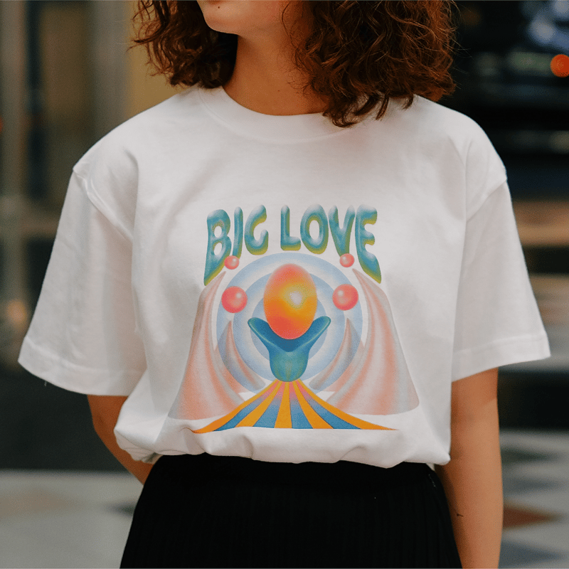 big love records × PAM 限定Tシャツ PAM X BIG LOVE RECORDS 'TEE -BLACK-'