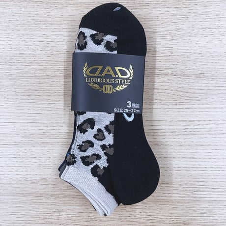 D.A.D　メンズスニーカーソックス　3足セット 25～27㎝