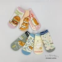 ★KIDS★　いーすとけん。 フロント柄スニーカーソックス 7足セット　★お得★ 19～24cm