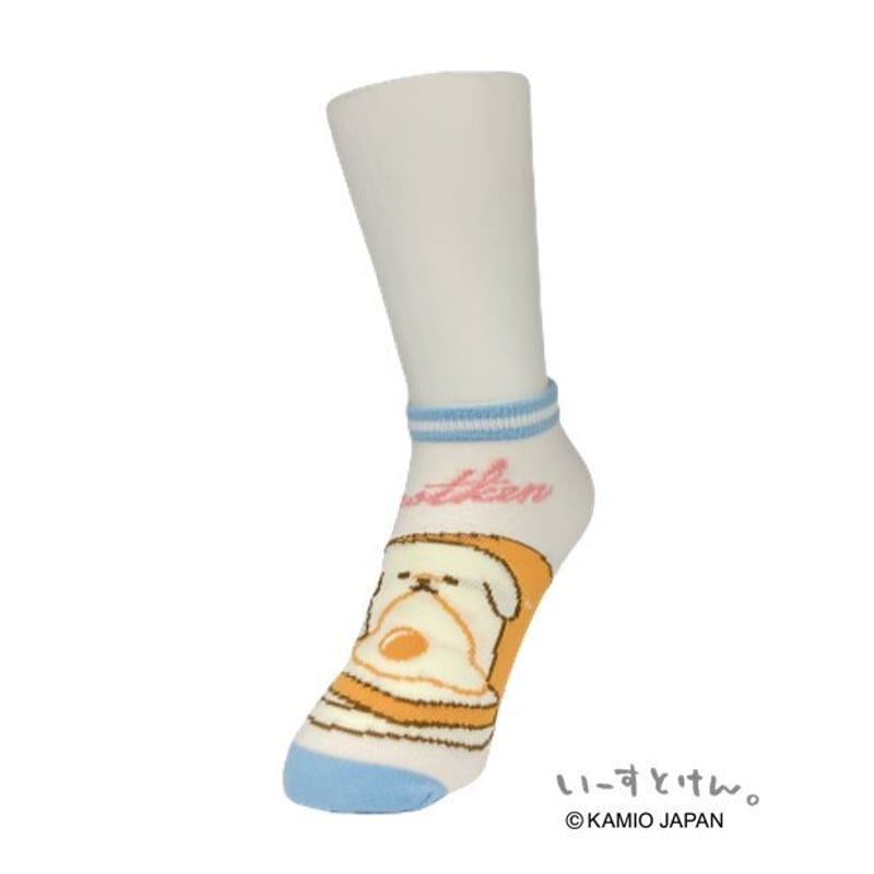 小柄 いーすとけん。 フロント柄スニーカーソックス 3足セット