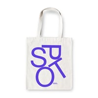 [POST/SPOT/STOP] Tote Bag designed by Experimental Jetset Reprint Edition / Violet (Canvas)