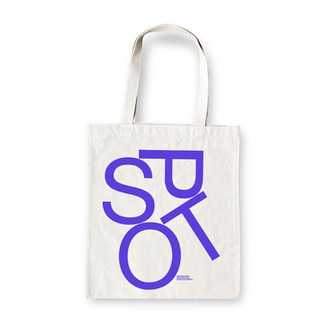 [POST/SPOT/STOP] Tote Bag designed by Experimental Jetset Reprint Edition / Violet (Canvas)