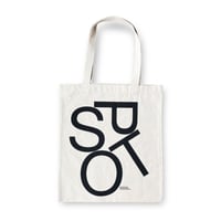 [POST/SPOT/STOP] Tote Bag designed by Experimental Jetset Reprint Edition / Black (Canvas)