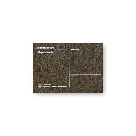 Joseph Beuys / filzpostkarte