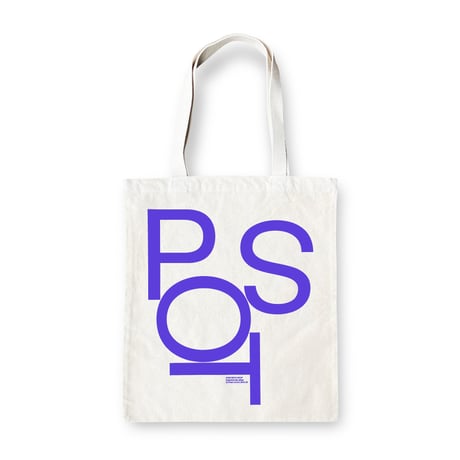 [POST/SPOT/STOP] Tote Bag designed by Experimental Jetset Reprint Edition / Violet (Canvas)