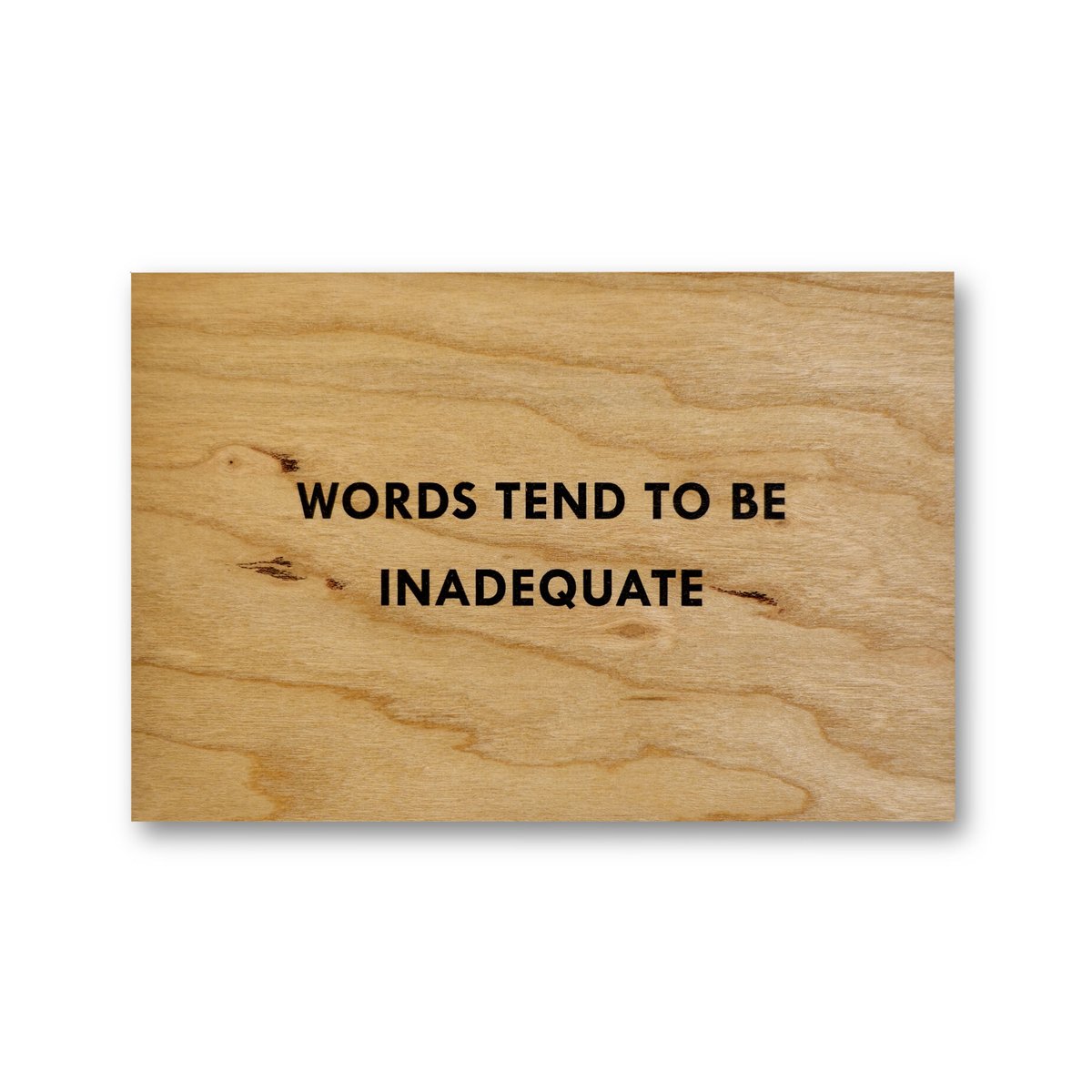 Jenny Holzer / Words Tend To Be Inadequate Wood