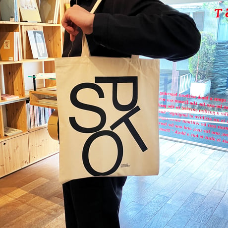 [POST/SPOT/STOP] Tote Bag designed by Experimental Jetset Reprint Edition / Black (Canvas)