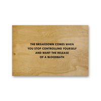 Jenny Holzer / Wooden Postcard