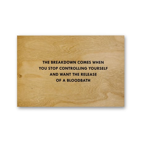 Jenny Holzer / Wooden Postcard