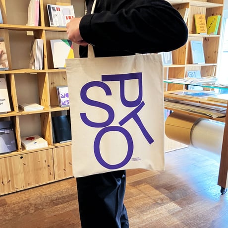 [POST/SPOT/STOP] Tote Bag designed by Experimental Jetset Reprint Edition / Violet (Canvas)