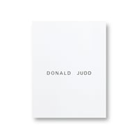 Donald Judd / Fifteen Works