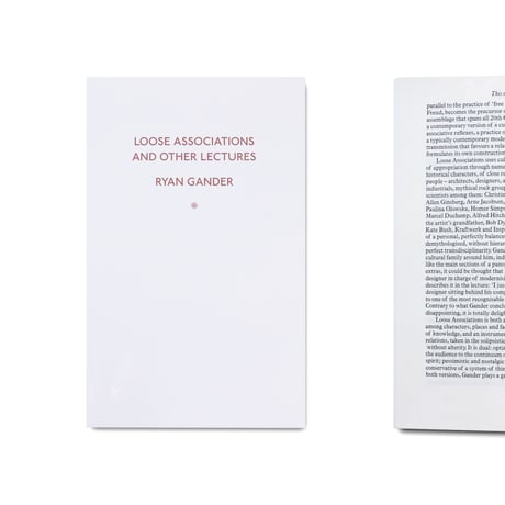 Ryan Gander / Loose associations and other lectures
