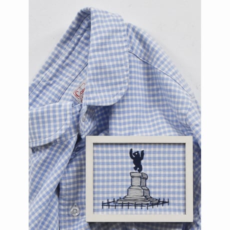 5.久村卓 <PLUS_coen_sky blue gingham check shirt>