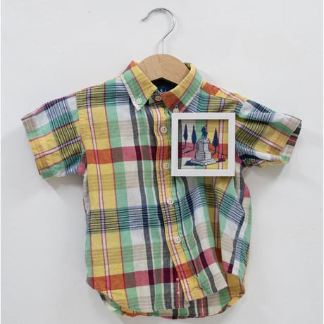 26.久村卓 <PLUS_Ralph Lauren_colorful over checked shirt 12M>