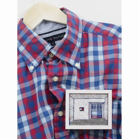 7.久村卓 <PLUS_TOMMY HILFIGER_block check shirt>