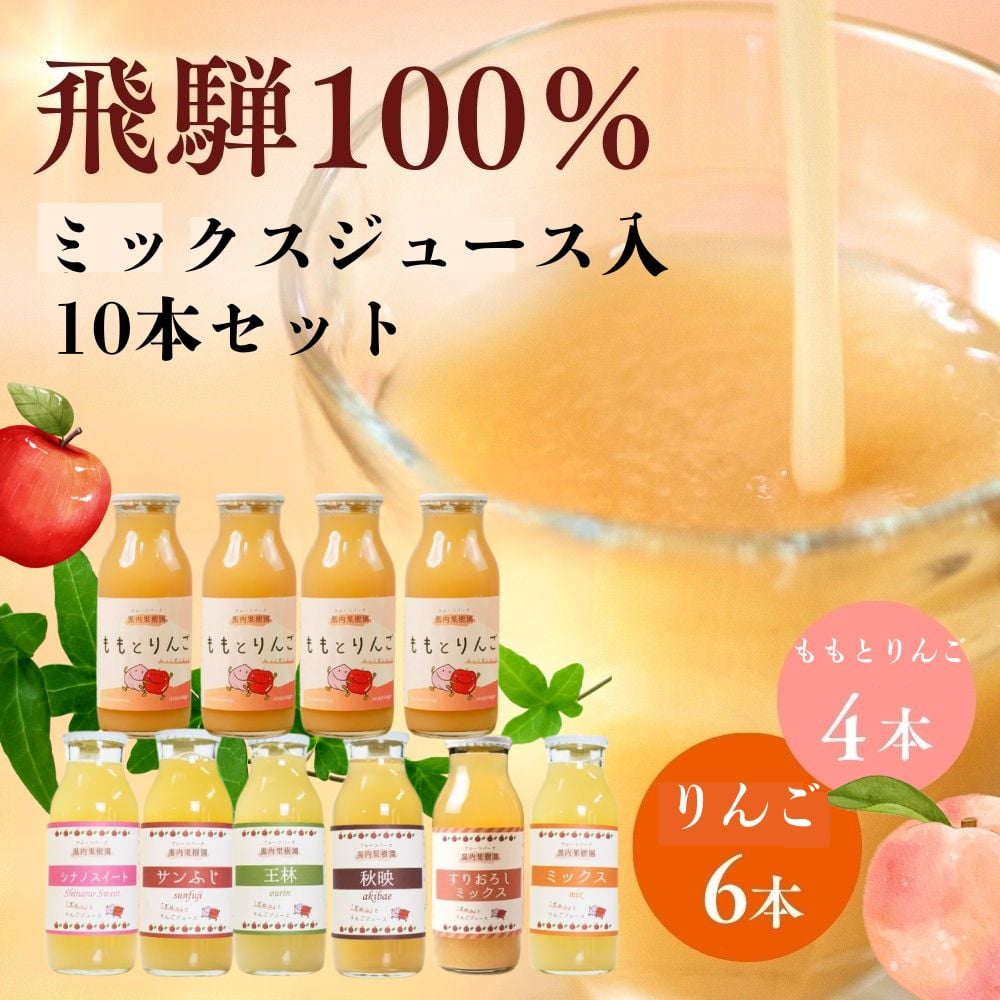 soyana27 黒内果樹園 りんご桃のミックスジュース入セット 常温