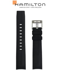 国内正規品ハミルトン　カーキ･X-WIND　GMT　クオーツクロノ ブラックラバーモデル　H77912335　純正ベルト