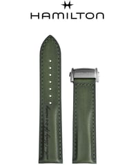 国内正規品ハミルトン　スピリットオブリバティ　シャンパンダイアル　グリーンカーフ H42415801　純正ベルト