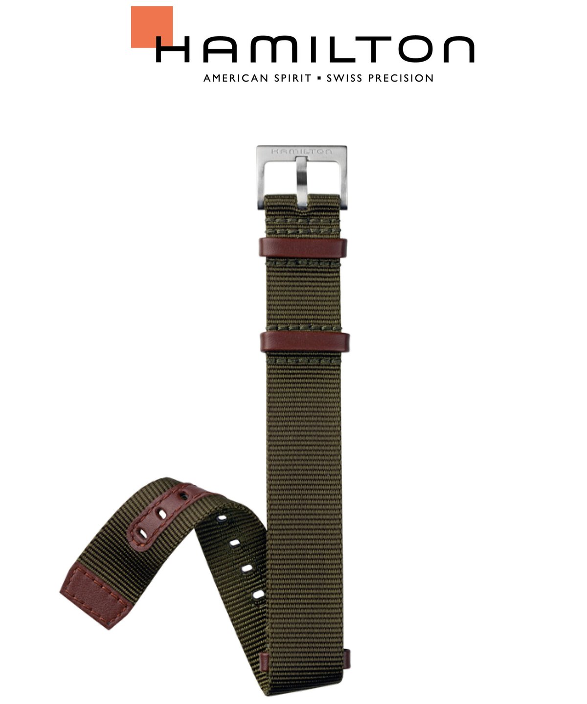 当店在庫してます! ハミルトン HAMILTON カーキオフィサー用 純正カーフストラップ ベージュ 22mm KHAKI OFFICER 正規輸入品 純正バネ棒付き H690706101(H600706101)
