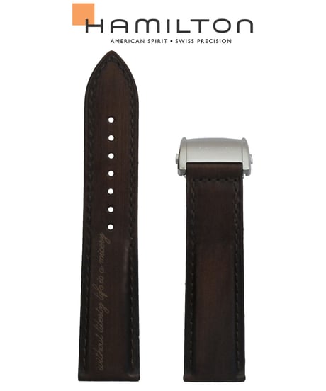 ハミルトン　スピリットオブリバティ用　ストラップ　22mm ハミルトン アメリカンクラシック ブラウンストラップ
