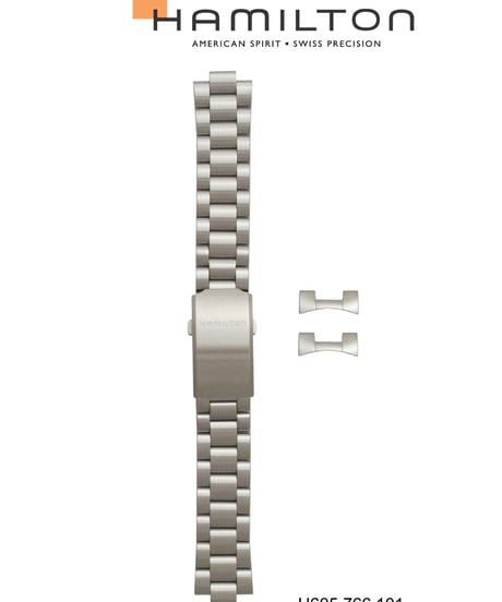新品　ハミルトン　ベンチュラ　ベルト　17ミリ　純正部品 HAMILTON H690244101/ベンチュラ用ブラックプレスカーフベルト