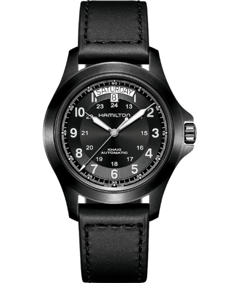 国内正規品ハミルトン　カーキキングオートDD BLACK PVD　H64465733　純正ベルト