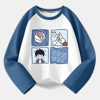 【キッズ服】男の子Tシャツ長袖秋綿ゆったりスポーツ中大童