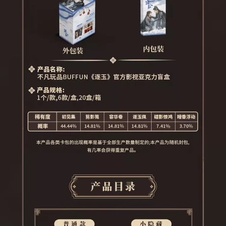 逐玉 アクリル マスコットブラインドボックス