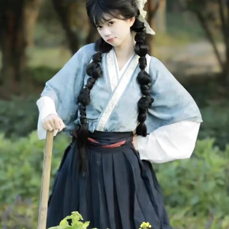逐玉 田曦薇風 半袖粉青色漢服レンタル