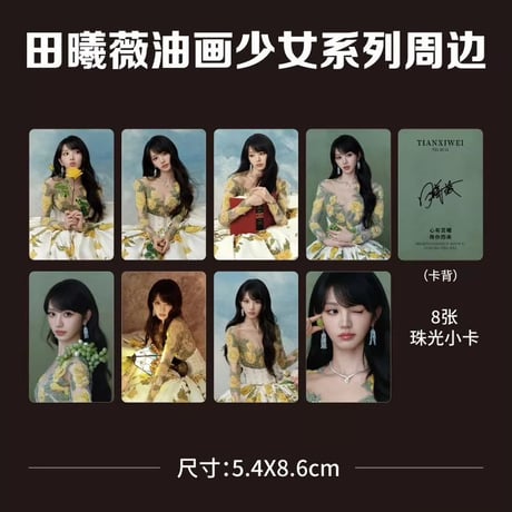 田曦薇（ティエン・シーウェイ）田曦薇油画少女グッズ福袋缶バッジ小?色紙チェキ風全11点セッ