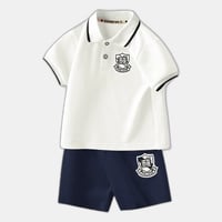 【キッズ服】男の子セットアップ2026新作ベビーPOLOシャツ短パン夏服
