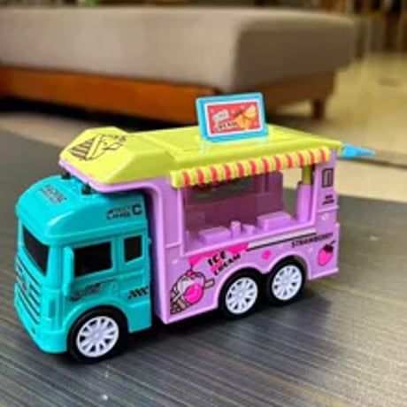 新品未使用ミニカー4台セット加厚プラスチック慣性ドア開閉耐衝撃12cm