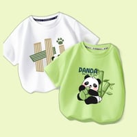 【キッズ服】男の子Tシャツ夏新作2026綿パンダ半袖ベビー