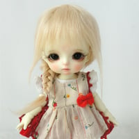 紅館Doll/SDドールかつらOB11モヘア斜め分け前髪でっかいウェーブ巻き