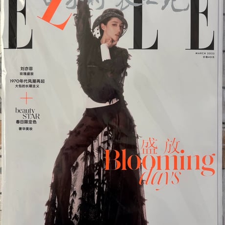 劉亦菲（リウ・イーフェイ）ELLE2025年3月号雑誌表紙内頁劉?胡歌他