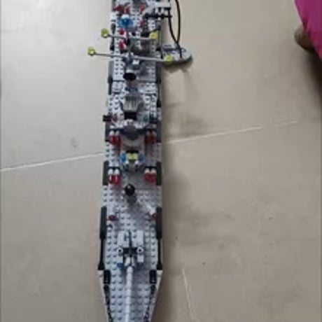 軍艦ブロック70cm巨大パズル子供知育玩具男の子航空母艦巡洋艦組立ギフト