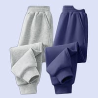 【キッズ服】男の子グレー春秋スウェットパンツゆったりロング丈
