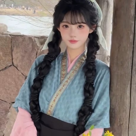 逐玉 田曦薇??漢服レンタル 粉青色
